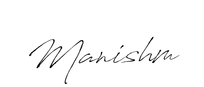 Design your own signature with our free online signature maker. With this signature software, you can create a handwritten (Antro_Vectra) signature for name Manishm. Manishm signature style 6 images and pictures png