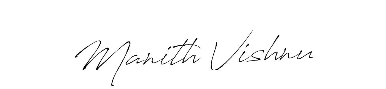 Manith Vishnu stylish signature style. Best Handwritten Sign (Antro_Vectra) for my name. Handwritten Signature Collection Ideas for my name Manith Vishnu. Manith Vishnu signature style 6 images and pictures png