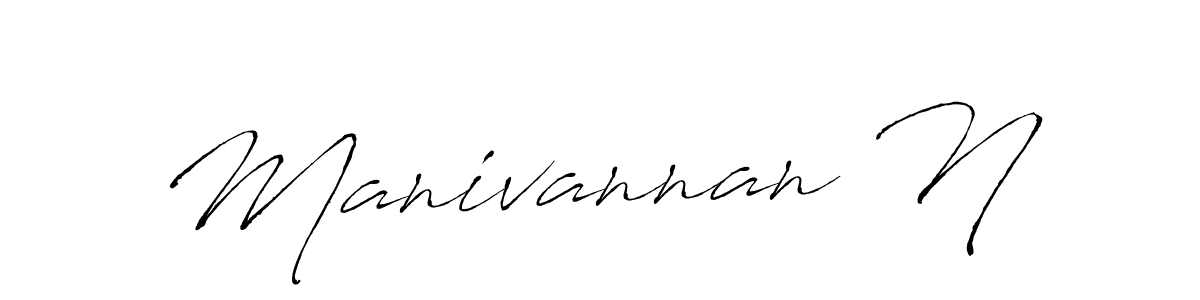 How to make Manivannan N name signature. Use Antro_Vectra style for creating short signs online. This is the latest handwritten sign. Manivannan N signature style 6 images and pictures png