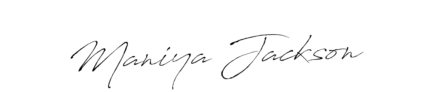 Maniya Jackson stylish signature style. Best Handwritten Sign (Antro_Vectra) for my name. Handwritten Signature Collection Ideas for my name Maniya Jackson. Maniya Jackson signature style 6 images and pictures png