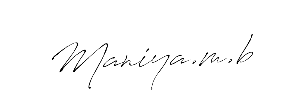 Design your own signature with our free online signature maker. With this signature software, you can create a handwritten (Antro_Vectra) signature for name Maniya.m.b. Maniya.m.b signature style 6 images and pictures png