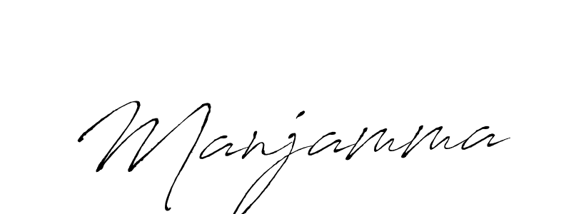 Use a signature maker to create a handwritten signature online. With this signature software, you can design (Antro_Vectra) your own signature for name Manjamma. Manjamma signature style 6 images and pictures png