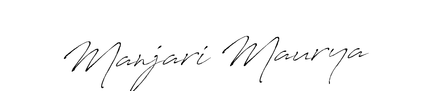 You should practise on your own different ways (Antro_Vectra) to write your name (Manjari Maurya) in signature. don't let someone else do it for you. Manjari Maurya signature style 6 images and pictures png