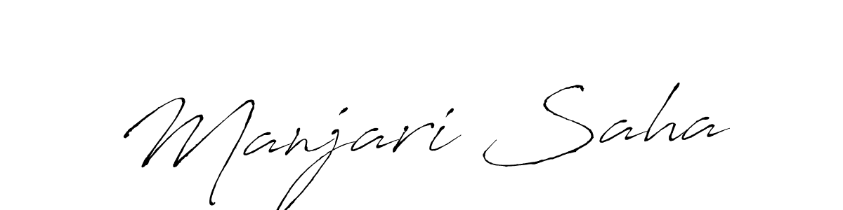 Make a beautiful signature design for name Manjari Saha. With this signature (Antro_Vectra) style, you can create a handwritten signature for free. Manjari Saha signature style 6 images and pictures png