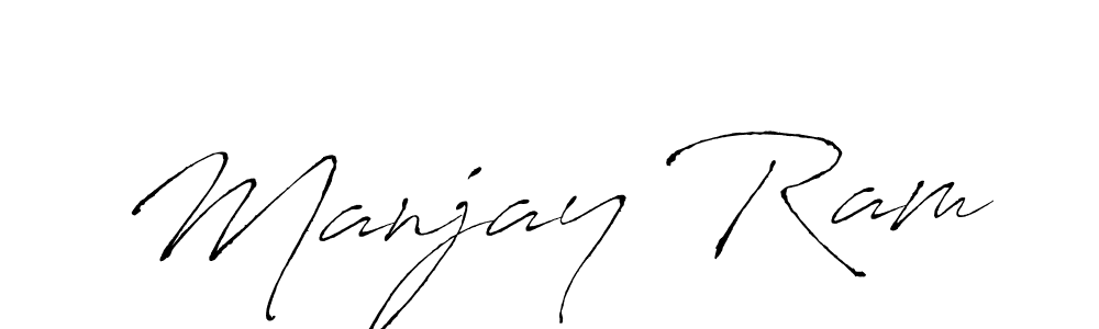 Make a beautiful signature design for name Manjay Ram. With this signature (Antro_Vectra) style, you can create a handwritten signature for free. Manjay Ram signature style 6 images and pictures png