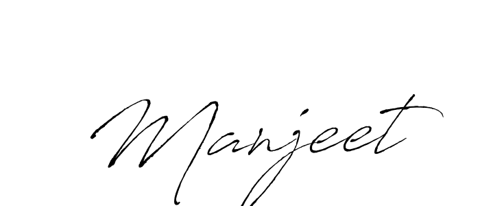 Make a beautiful signature design for name Manjeet. With this signature (Antro_Vectra) style, you can create a handwritten signature for free. Manjeet signature style 6 images and pictures png