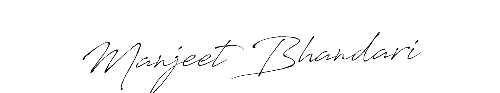 Make a beautiful signature design for name Manjeet Bhandari. With this signature (Antro_Vectra) style, you can create a handwritten signature for free. Manjeet Bhandari signature style 6 images and pictures png