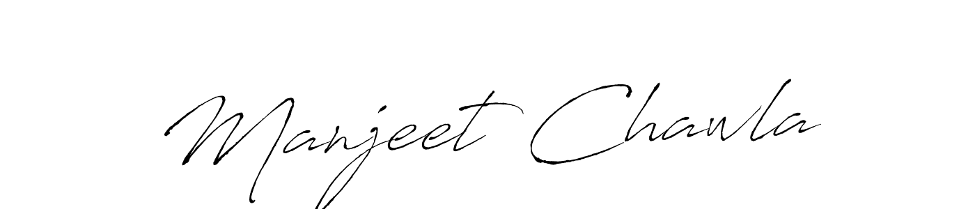 How to make Manjeet Chawla name signature. Use Antro_Vectra style for creating short signs online. This is the latest handwritten sign. Manjeet Chawla signature style 6 images and pictures png