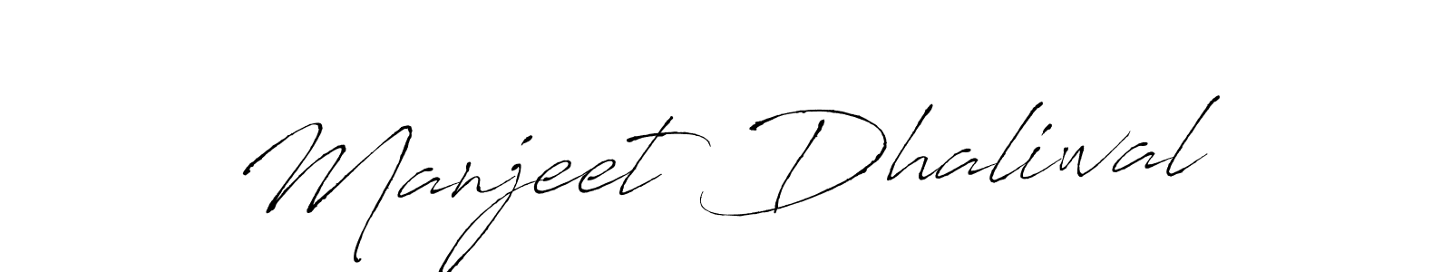 Make a beautiful signature design for name Manjeet Dhaliwal. With this signature (Antro_Vectra) style, you can create a handwritten signature for free. Manjeet Dhaliwal signature style 6 images and pictures png