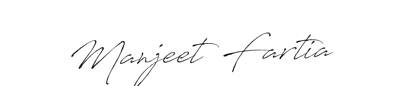 Make a beautiful signature design for name Manjeet Fartia. With this signature (Antro_Vectra) style, you can create a handwritten signature for free. Manjeet Fartia signature style 6 images and pictures png