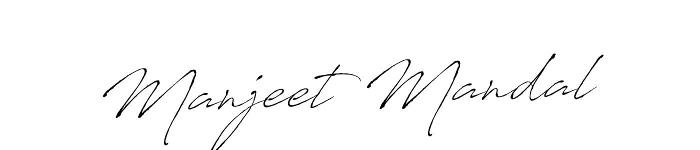 Make a beautiful signature design for name Manjeet Mandal. With this signature (Antro_Vectra) style, you can create a handwritten signature for free. Manjeet Mandal signature style 6 images and pictures png