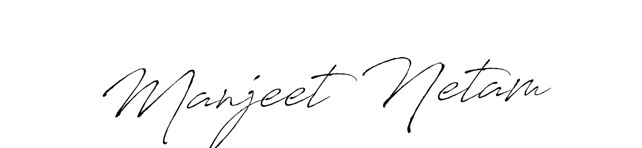 Design your own signature with our free online signature maker. With this signature software, you can create a handwritten (Antro_Vectra) signature for name Manjeet Netam. Manjeet Netam signature style 6 images and pictures png