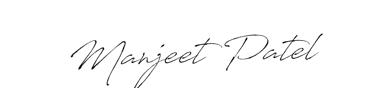 Make a beautiful signature design for name Manjeet Patel. With this signature (Antro_Vectra) style, you can create a handwritten signature for free. Manjeet Patel signature style 6 images and pictures png