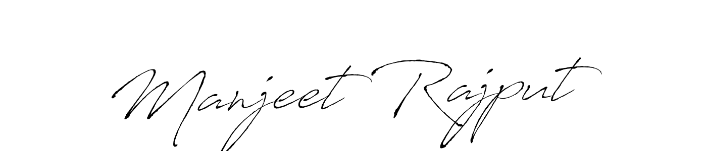 Create a beautiful signature design for name Manjeet Rajput. With this signature (Antro_Vectra) fonts, you can make a handwritten signature for free. Manjeet Rajput signature style 6 images and pictures png