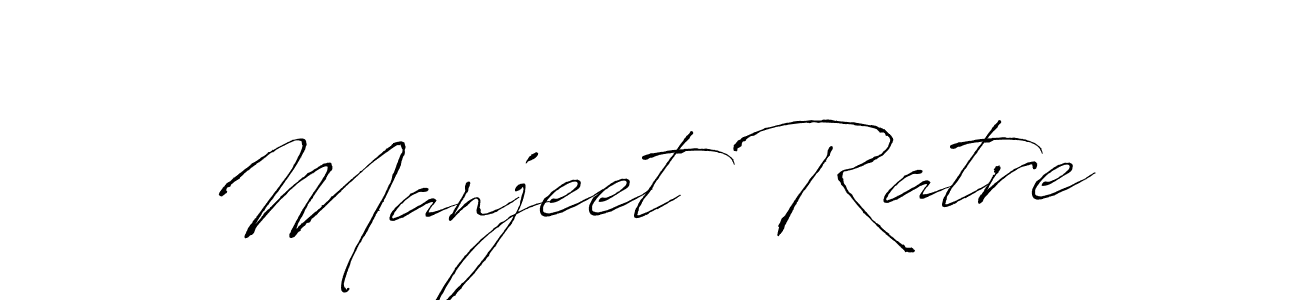 Manjeet Ratre stylish signature style. Best Handwritten Sign (Antro_Vectra) for my name. Handwritten Signature Collection Ideas for my name Manjeet Ratre. Manjeet Ratre signature style 6 images and pictures png