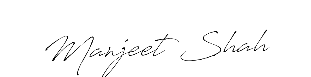 Make a beautiful signature design for name Manjeet Shah. With this signature (Antro_Vectra) style, you can create a handwritten signature for free. Manjeet Shah signature style 6 images and pictures png