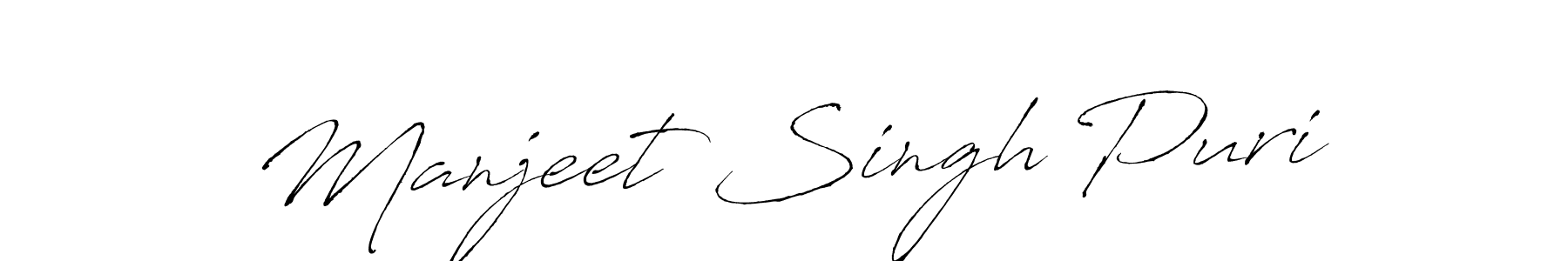 Create a beautiful signature design for name Manjeet Singh Puri. With this signature (Antro_Vectra) fonts, you can make a handwritten signature for free. Manjeet Singh Puri signature style 6 images and pictures png