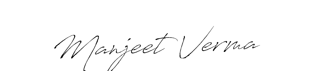 Create a beautiful signature design for name Manjeet Verma. With this signature (Antro_Vectra) fonts, you can make a handwritten signature for free. Manjeet Verma signature style 6 images and pictures png