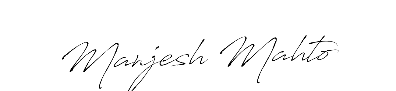 Create a beautiful signature design for name Manjesh Mahto. With this signature (Antro_Vectra) fonts, you can make a handwritten signature for free. Manjesh Mahto signature style 6 images and pictures png