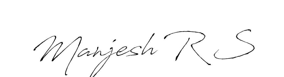 Manjesh R S stylish signature style. Best Handwritten Sign (Antro_Vectra) for my name. Handwritten Signature Collection Ideas for my name Manjesh R S. Manjesh R S signature style 6 images and pictures png