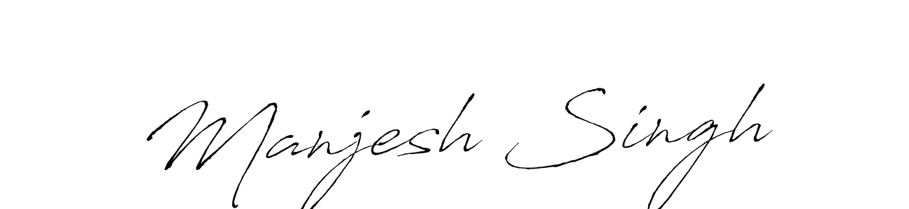 Manjesh Singh stylish signature style. Best Handwritten Sign (Antro_Vectra) for my name. Handwritten Signature Collection Ideas for my name Manjesh Singh. Manjesh Singh signature style 6 images and pictures png