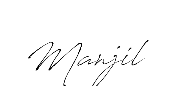 Design your own signature with our free online signature maker. With this signature software, you can create a handwritten (Antro_Vectra) signature for name Manjil. Manjil signature style 6 images and pictures png