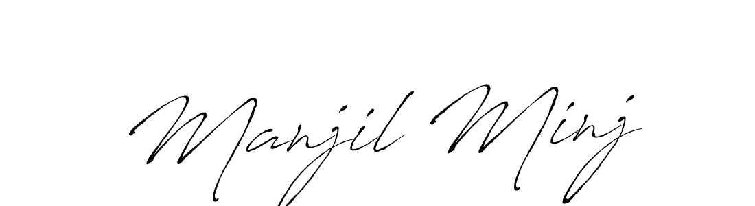 Make a beautiful signature design for name Manjil Minj. Use this online signature maker to create a handwritten signature for free. Manjil Minj signature style 6 images and pictures png