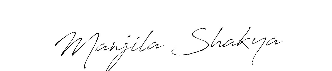 How to make Manjila Shakya signature? Antro_Vectra is a professional autograph style. Create handwritten signature for Manjila Shakya name. Manjila Shakya signature style 6 images and pictures png