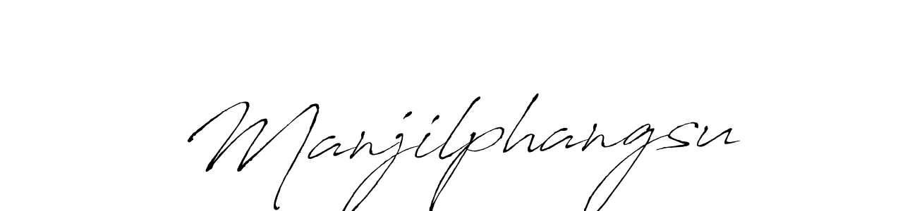 How to make Manjilphangsu signature? Antro_Vectra is a professional autograph style. Create handwritten signature for Manjilphangsu name. Manjilphangsu signature style 6 images and pictures png