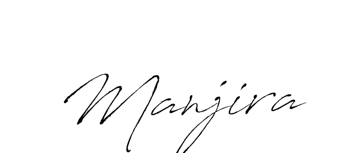 Use a signature maker to create a handwritten signature online. With this signature software, you can design (Antro_Vectra) your own signature for name Manjira. Manjira signature style 6 images and pictures png