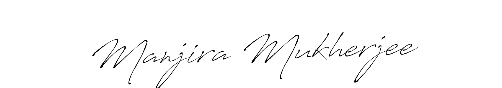 How to make Manjira Mukherjee signature? Antro_Vectra is a professional autograph style. Create handwritten signature for Manjira Mukherjee name. Manjira Mukherjee signature style 6 images and pictures png