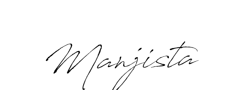 Use a signature maker to create a handwritten signature online. With this signature software, you can design (Antro_Vectra) your own signature for name Manjista. Manjista signature style 6 images and pictures png