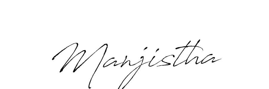 Make a beautiful signature design for name Manjistha. With this signature (Antro_Vectra) style, you can create a handwritten signature for free. Manjistha signature style 6 images and pictures png