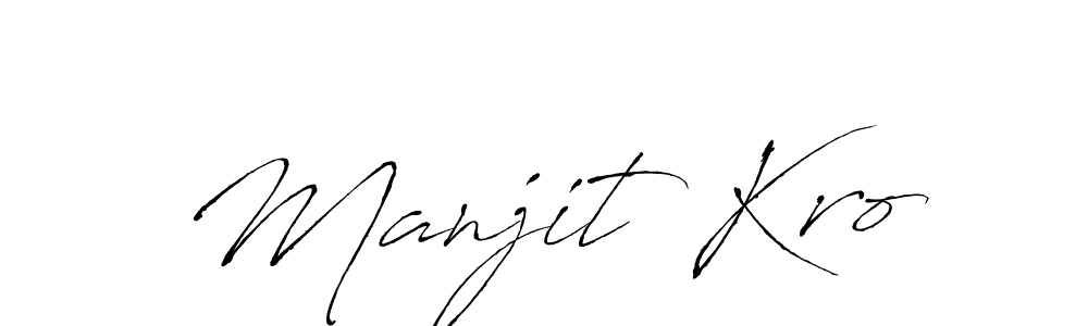 Create a beautiful signature design for name Manjit Kro. With this signature (Antro_Vectra) fonts, you can make a handwritten signature for free. Manjit Kro signature style 6 images and pictures png