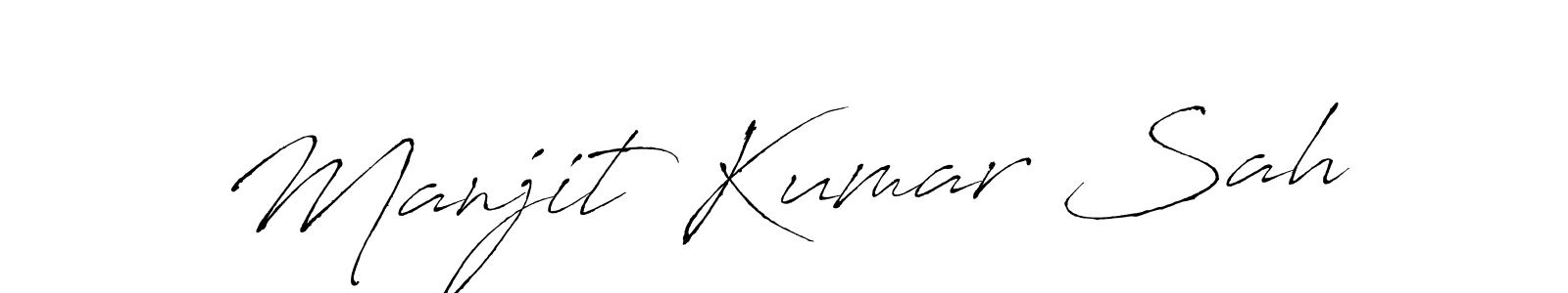 Design your own signature with our free online signature maker. With this signature software, you can create a handwritten (Antro_Vectra) signature for name Manjit Kumar Sah. Manjit Kumar Sah signature style 6 images and pictures png