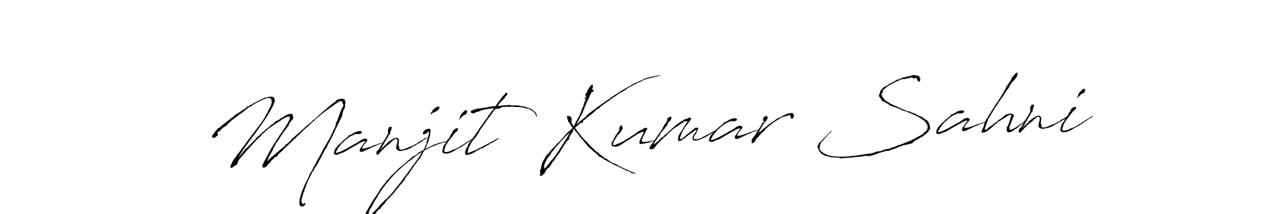 Create a beautiful signature design for name Manjit Kumar Sahni. With this signature (Antro_Vectra) fonts, you can make a handwritten signature for free. Manjit Kumar Sahni signature style 6 images and pictures png