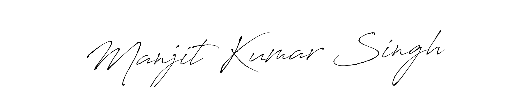 Make a beautiful signature design for name Manjit Kumar Singh. With this signature (Antro_Vectra) style, you can create a handwritten signature for free. Manjit Kumar Singh signature style 6 images and pictures png