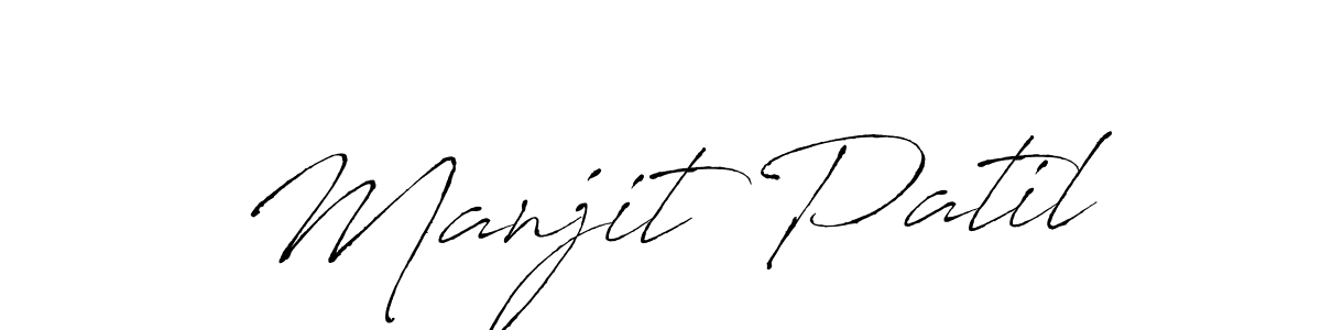 How to make Manjit Patil name signature. Use Antro_Vectra style for creating short signs online. This is the latest handwritten sign. Manjit Patil signature style 6 images and pictures png