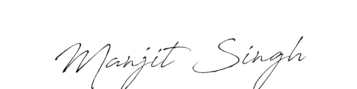 Design your own signature with our free online signature maker. With this signature software, you can create a handwritten (Antro_Vectra) signature for name Manjit Singh. Manjit Singh signature style 6 images and pictures png