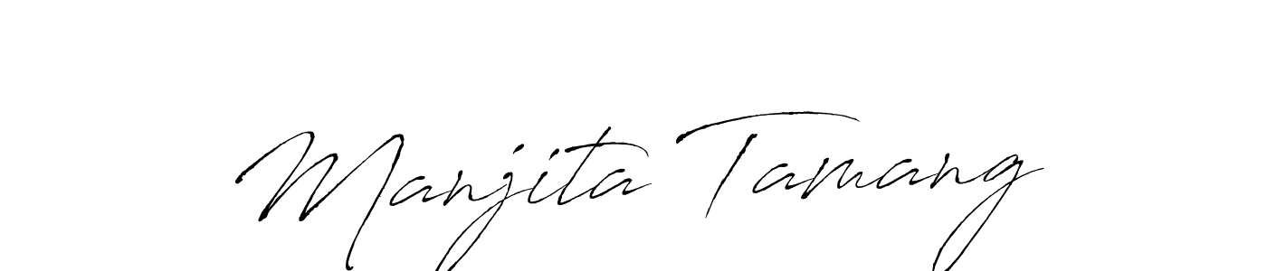 Create a beautiful signature design for name Manjita Tamang. With this signature (Antro_Vectra) fonts, you can make a handwritten signature for free. Manjita Tamang signature style 6 images and pictures png