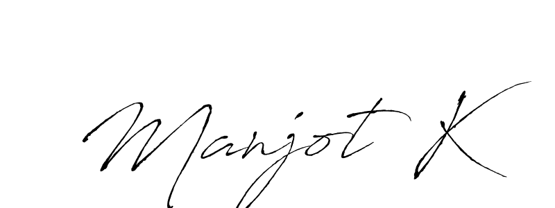 Use a signature maker to create a handwritten signature online. With this signature software, you can design (Antro_Vectra) your own signature for name Manjot K. Manjot K signature style 6 images and pictures png