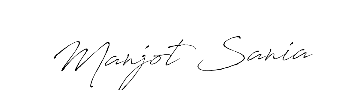 Design your own signature with our free online signature maker. With this signature software, you can create a handwritten (Antro_Vectra) signature for name Manjot Sania. Manjot Sania signature style 6 images and pictures png