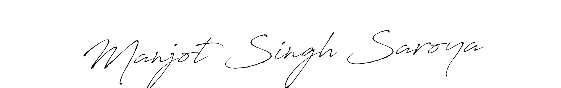 Design your own signature with our free online signature maker. With this signature software, you can create a handwritten (Antro_Vectra) signature for name Manjot Singh Saroya. Manjot Singh Saroya signature style 6 images and pictures png