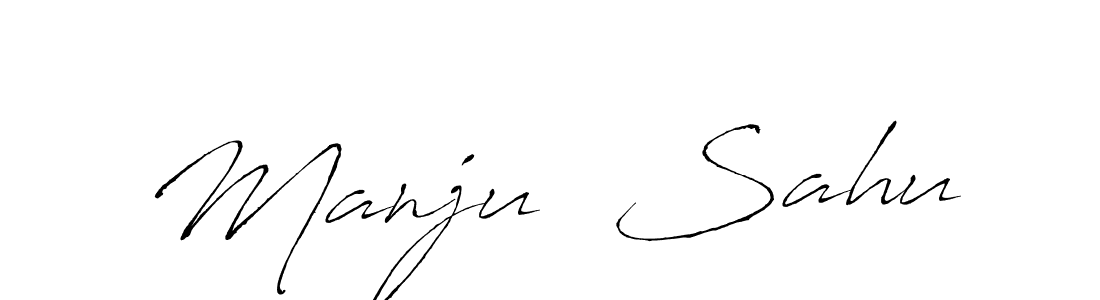 Manju  Sahu stylish signature style. Best Handwritten Sign (Antro_Vectra) for my name. Handwritten Signature Collection Ideas for my name Manju  Sahu. Manju  Sahu signature style 6 images and pictures png