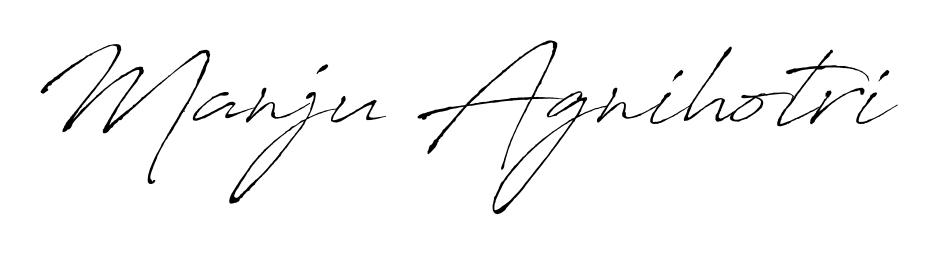 Make your name Manju Agnihotri memorable on every contract using Antro_Vectra autograph style. Instant transparent background export available. Manju Agnihotri signature style 6 images and pictures png