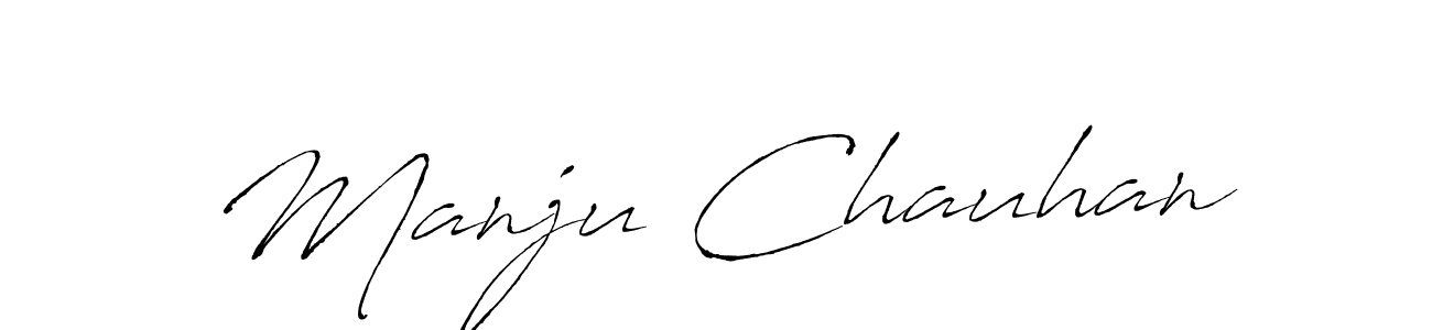 The best way (Antro_Vectra) to make a short signature is to pick only two or three words in your name. The name Manju Chauhan include a total of six letters. For converting this name. Manju Chauhan signature style 6 images and pictures png