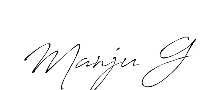 Create a beautiful signature design for name Manju G. With this signature (Antro_Vectra) fonts, you can make a handwritten signature for free. Manju G signature style 6 images and pictures png