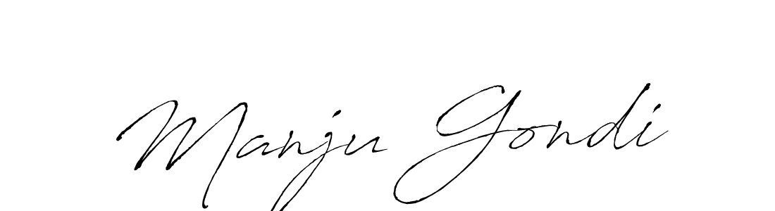 How to make Manju Gondi signature? Antro_Vectra is a professional autograph style. Create handwritten signature for Manju Gondi name. Manju Gondi signature style 6 images and pictures png