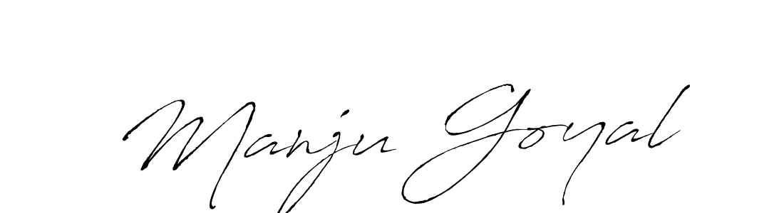 Design your own signature with our free online signature maker. With this signature software, you can create a handwritten (Antro_Vectra) signature for name Manju Goyal. Manju Goyal signature style 6 images and pictures png