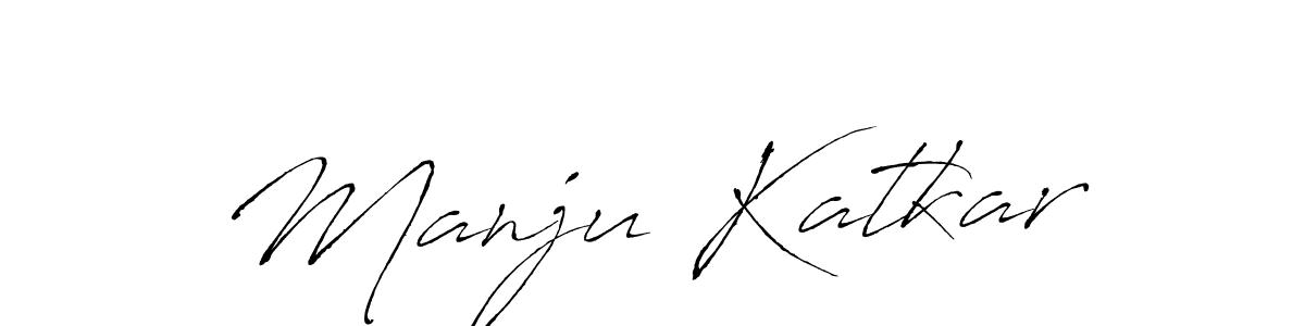 Make a beautiful signature design for name Manju Katkar. With this signature (Antro_Vectra) style, you can create a handwritten signature for free. Manju Katkar signature style 6 images and pictures png